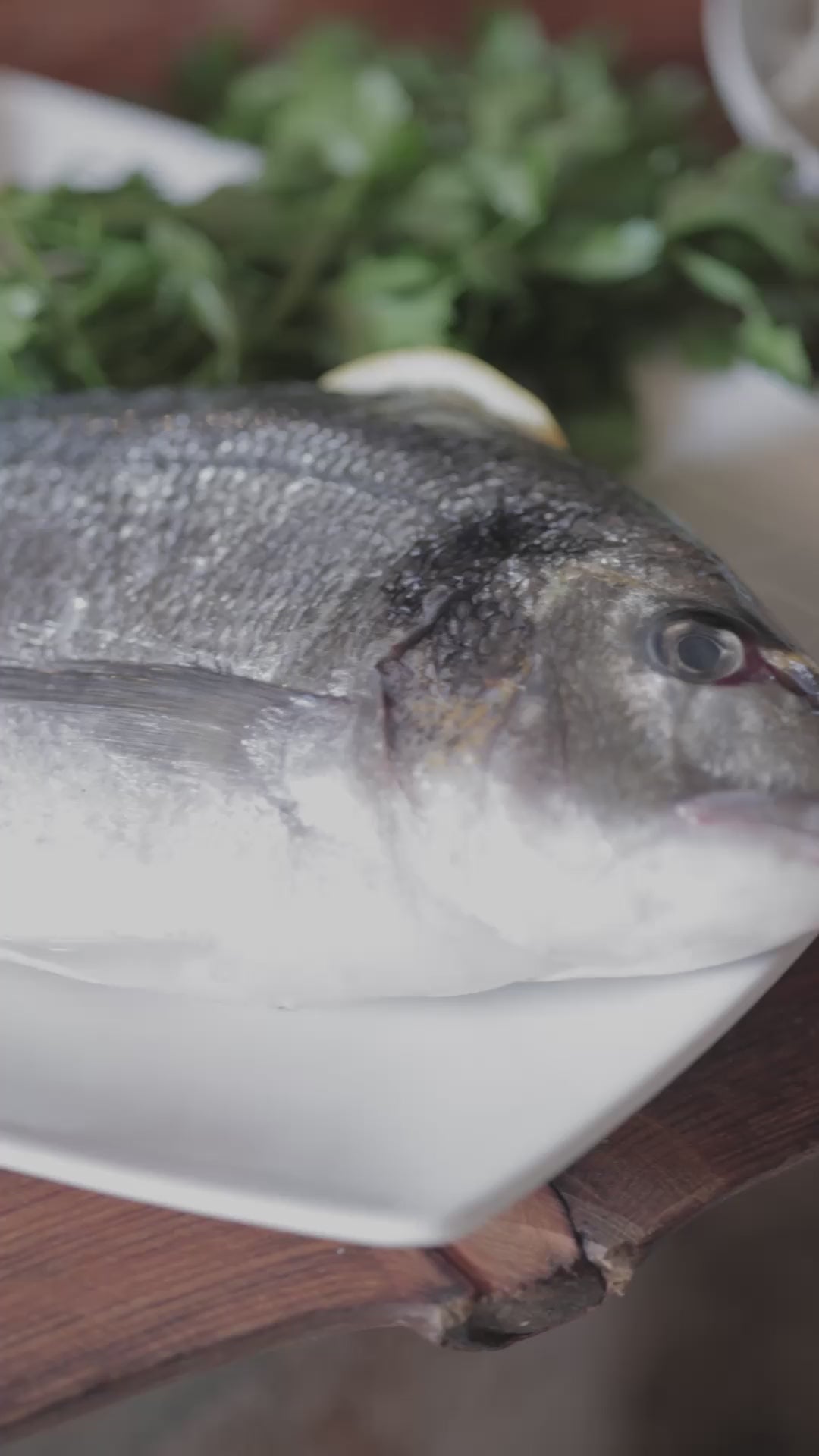 Baked whole Sea Bream