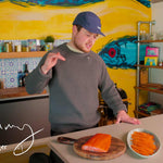 Tommy talking about Glenarm Salmon being smoked by Alfred Enderby