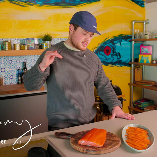 Tommy talking about Glenarm Salmon being smoked by Alfred Enderby