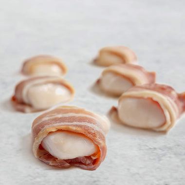 Rockfish scallops wrapped in bacon - the perfect christmas side dish - mobile