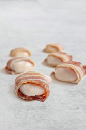 Rockfish scallops wrapped in bacon - the perfect christmas side dish