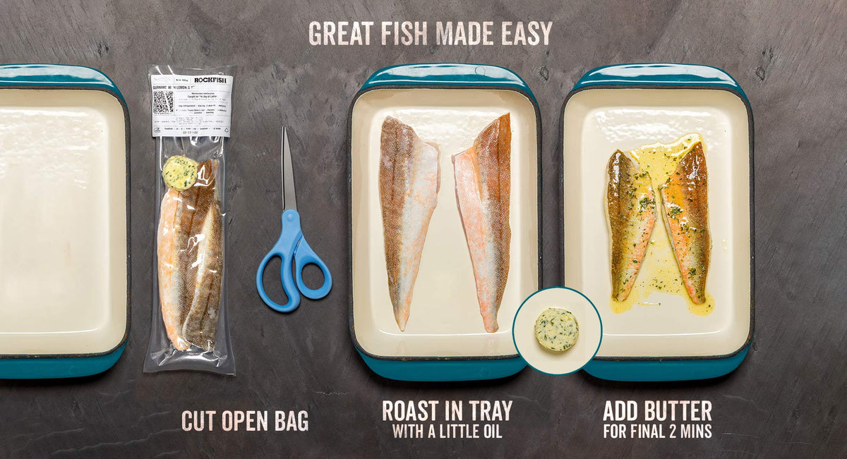 Gurnard with Lemon & Herb Butter Rockfish