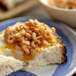 Rockfish potted Bay Shrimps on crusty sourdough bread - The best seafood accompaniment 